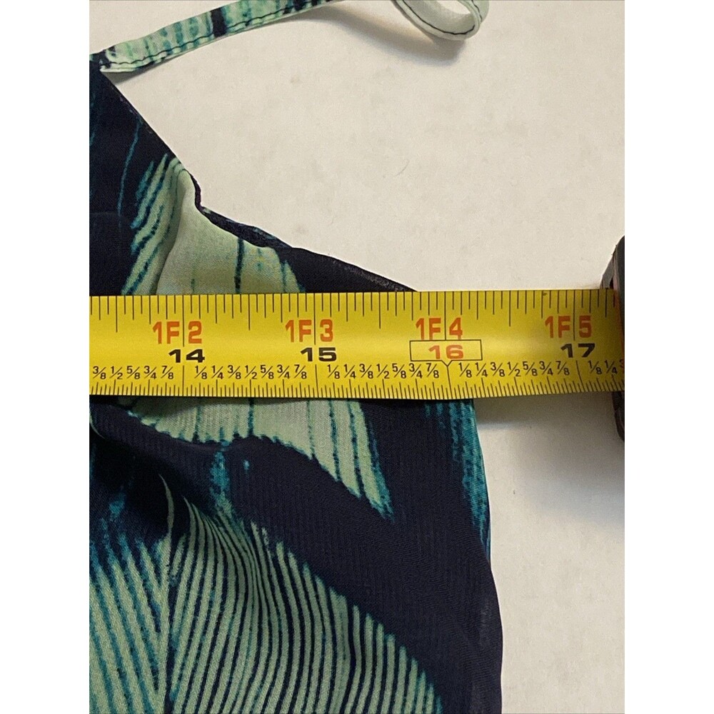 Women Sz Medium Peacock Sleeveless Satin Crop Top Y2K  Fairycore Teal Whimsy 90s - Picture 15 of 15